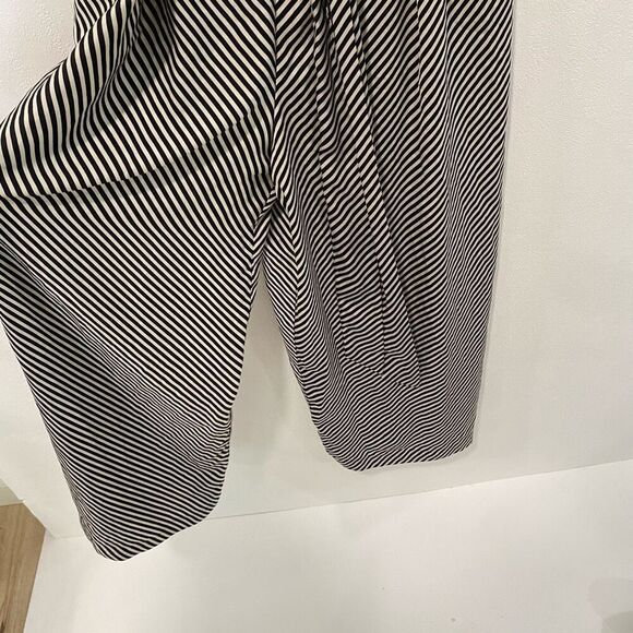 H&M Black & White Striped Maxi Dress with Belt | Size M - Picture 6 of 9